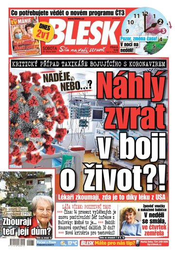 Obálka e-magazínu Blesk 28.3.2020