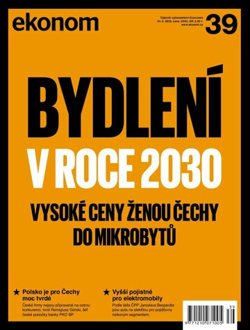 Obálka e-magazínu Ekonom 39 - 24.9.2020