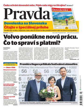 Obálka e-magazínu Pravda 4. 7. 2022