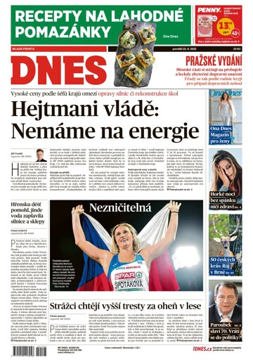 Obálka e-magazínu MF Dnes 22.8.2022