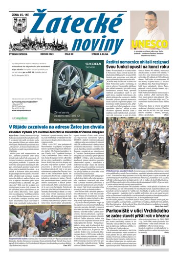 Obálka e-magazínu Žatecké noviny 40/23