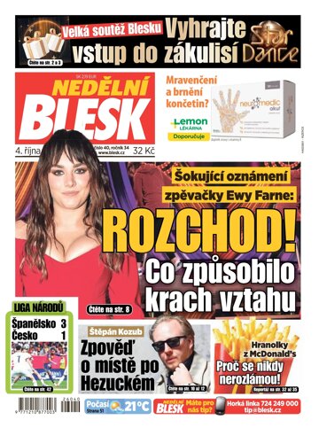 Obálka e-magazínu Nedělní Blesk 4.10.2026