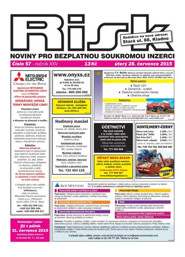 Obálka e-magazínu Risk 57/2015