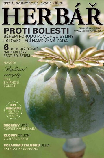 Obálka e-magazínu Herbář 10/15 bolest