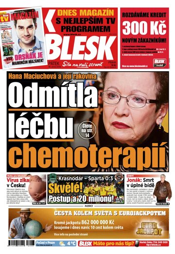 Obálka e-magazínu Blesk 26.2.2016