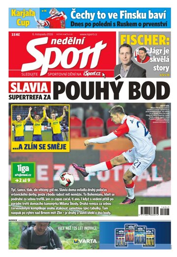Obálka e-magazínu Nedělní Sport 6.11.2016