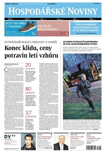 Obálka e-magazínu Hospodářské noviny 073 - 12.4.2017