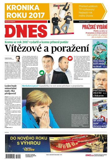 Obálka e-magazínu MF Dnes 28.12.2017