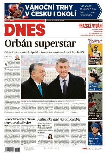 Obálka e-magazínu MF Dnes 1.12.2018