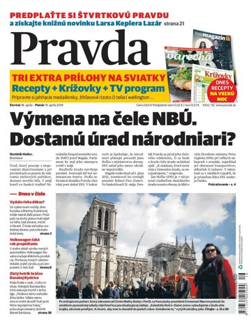 Obálka e-magazínu Pravda 18. 4. 2019