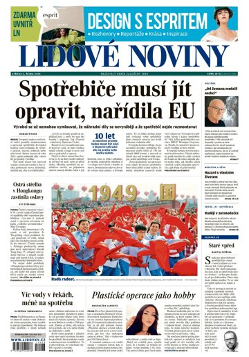 Obálka e-magazínu Lidové noviny 2.10.2019