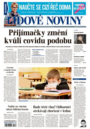 Obálka e-magazínu Lidové noviny 1.12.2020