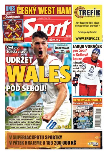 Obálka e-magazínu Sport 8.10.2021