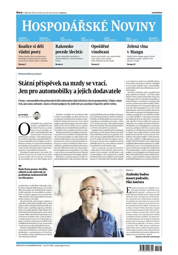 Obálka e-magazínu Hospodářské noviny 197 - 12.10.2021