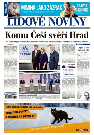 Obálka e-magazínu Lidové noviny 13.1.2023