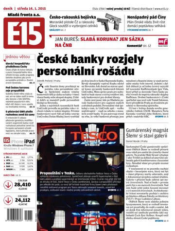 Obálka e-magazínu E15 14.1.2015