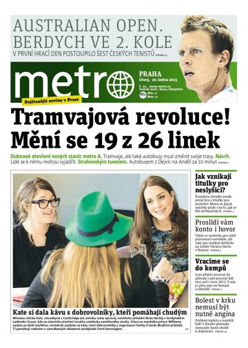 Obálka e-magazínu deník METRO 20.1.2015