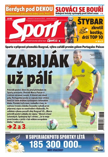 Obálka e-magazínu Sport 8.7.2015