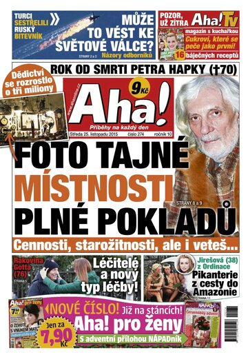 Obálka e-magazínu AHA! 25.11.2015