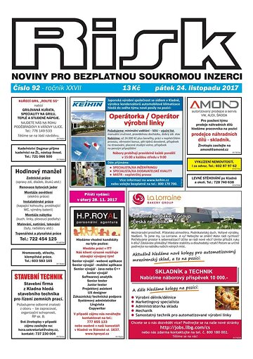 Obálka e-magazínu Risk 92/2017