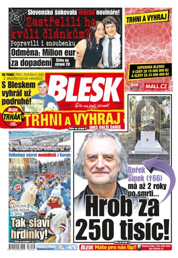 Obálka e-magazínu Blesk 27.2.2018