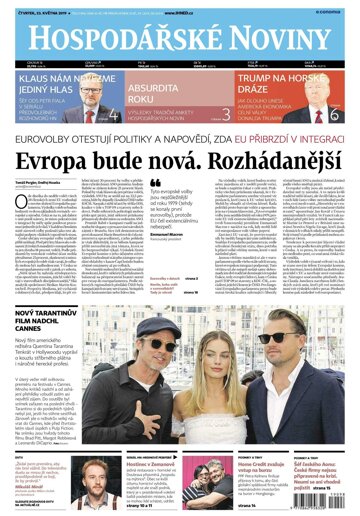 Obálka e-magazínu Hospodářské noviny 098 - 23.5.2019
