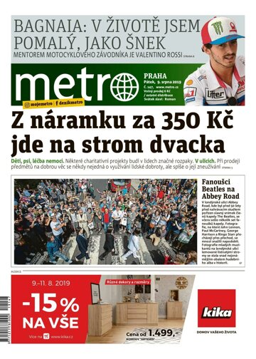 Obálka e-magazínu deník METRO 9.8.2019