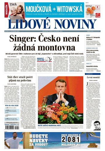 Obálka e-magazínu Lidové noviny 8.11.2019