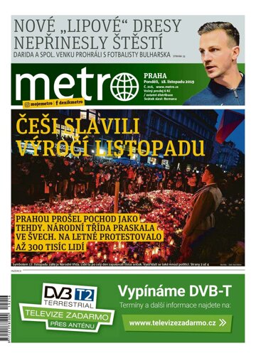 Obálka e-magazínu deník METRO 18.11.2019
