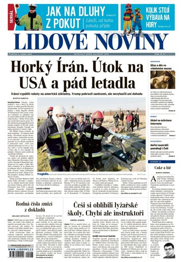 Obálka e-magazínu Lidové noviny 9.1.2020