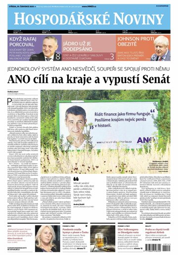 Obálka e-magazínu Hospodářské noviny 145 - 29.7.2020