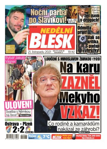 Obálka e-magazínu Nedělní Blesk 21.11.2021