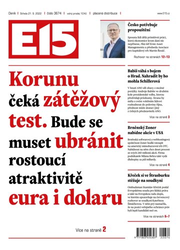 Obálka e-magazínu E15 21.9.2022