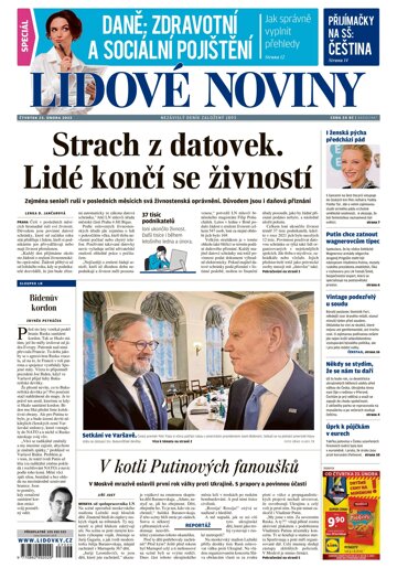 Obálka e-magazínu Lidové noviny 23.2.2023