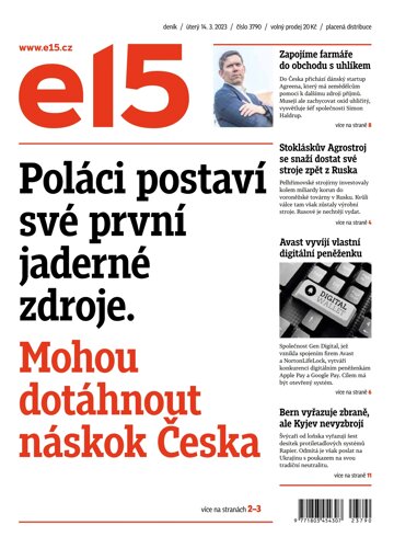 Obálka e-magazínu E15 14.3.2023