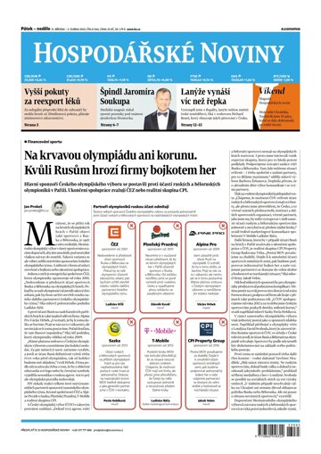 Obálka e-magazínu Hospodářské noviny 065 - 31.3.2023