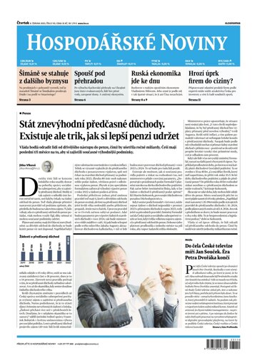 Obálka e-magazínu Hospodářské noviny 110 - 8.6.2023