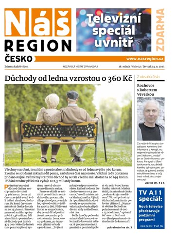 Obálka e-magazínu Náš Region - Česko 37/2023