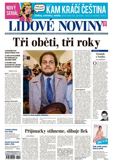 Obálka e-magazínu Lidové noviny 3.11.2023