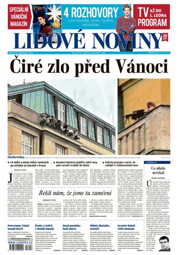 Obálka e-magazínu Lidové noviny 22.12.2023