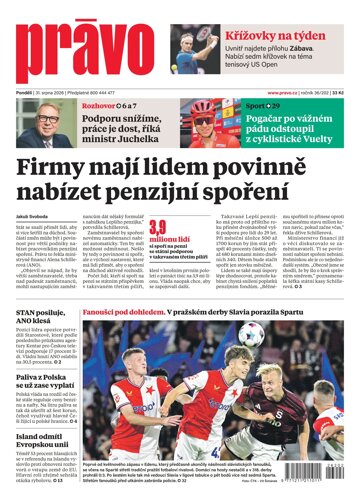 Obálka e-magazínu Deník Právo 31.8.2026
