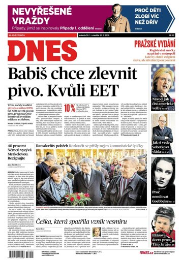 Obálka e-magazínu MF Dnes 30.1.2016