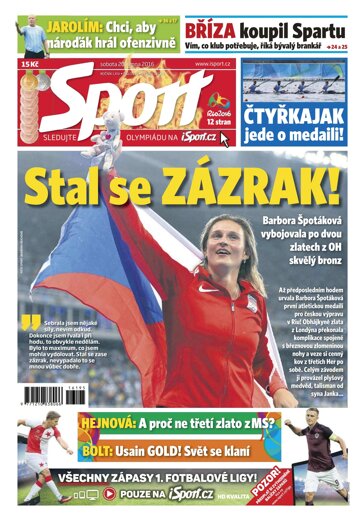 Obálka e-magazínu Sport 20.8.2016