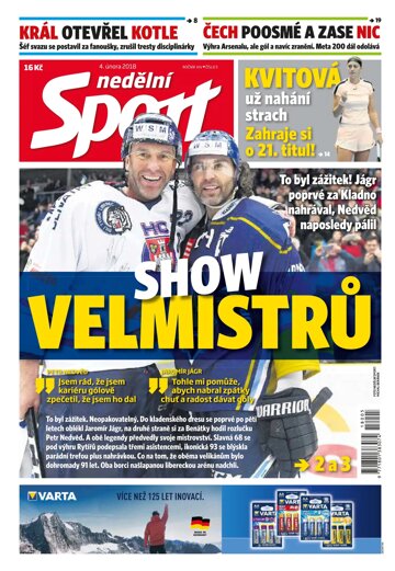 Obálka e-magazínu Nedělní Sport 4.2.2018