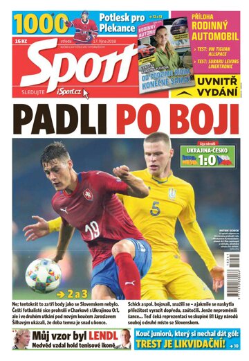 Obálka e-magazínu Sport 17.10.2018