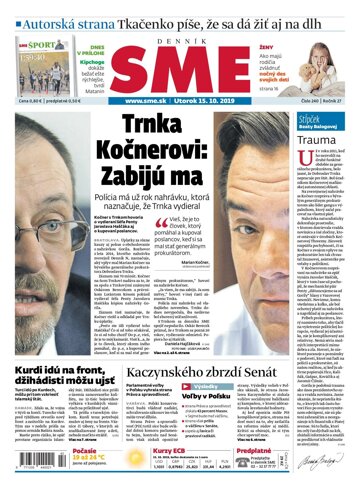 Obálka e-magazínu SME 15.10.2019