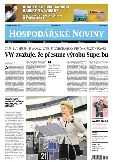 Obálka e-magazínu Hospodářské noviny 031 - 13.2.2020