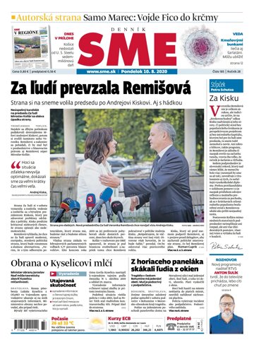 Obálka e-magazínu SME 10.8.2020