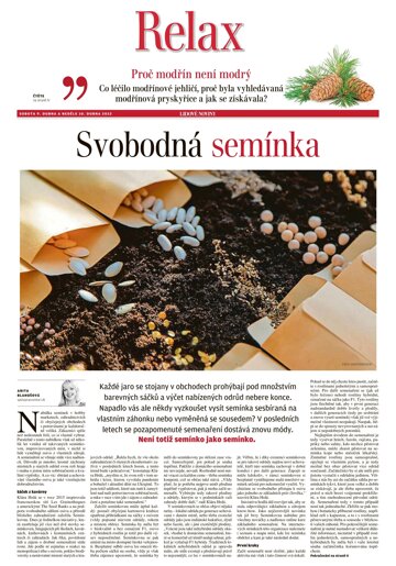 Obálka e-magazínu LN+ Čechy - 9.4.2022