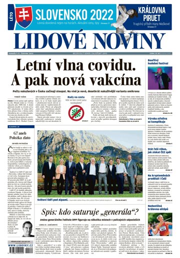 Obálka e-magazínu Lidové noviny 27.6.2022